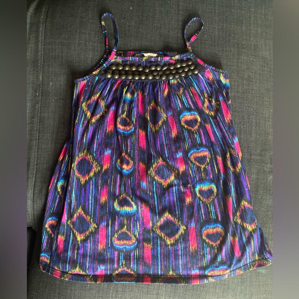 Peacock Print Y2K Tank Top